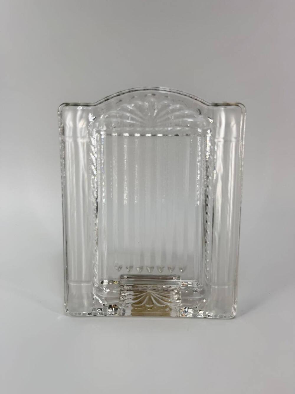 Mikasa Cotillion Frost Glass Picture Frame 3x4.25 Clear Japan Small